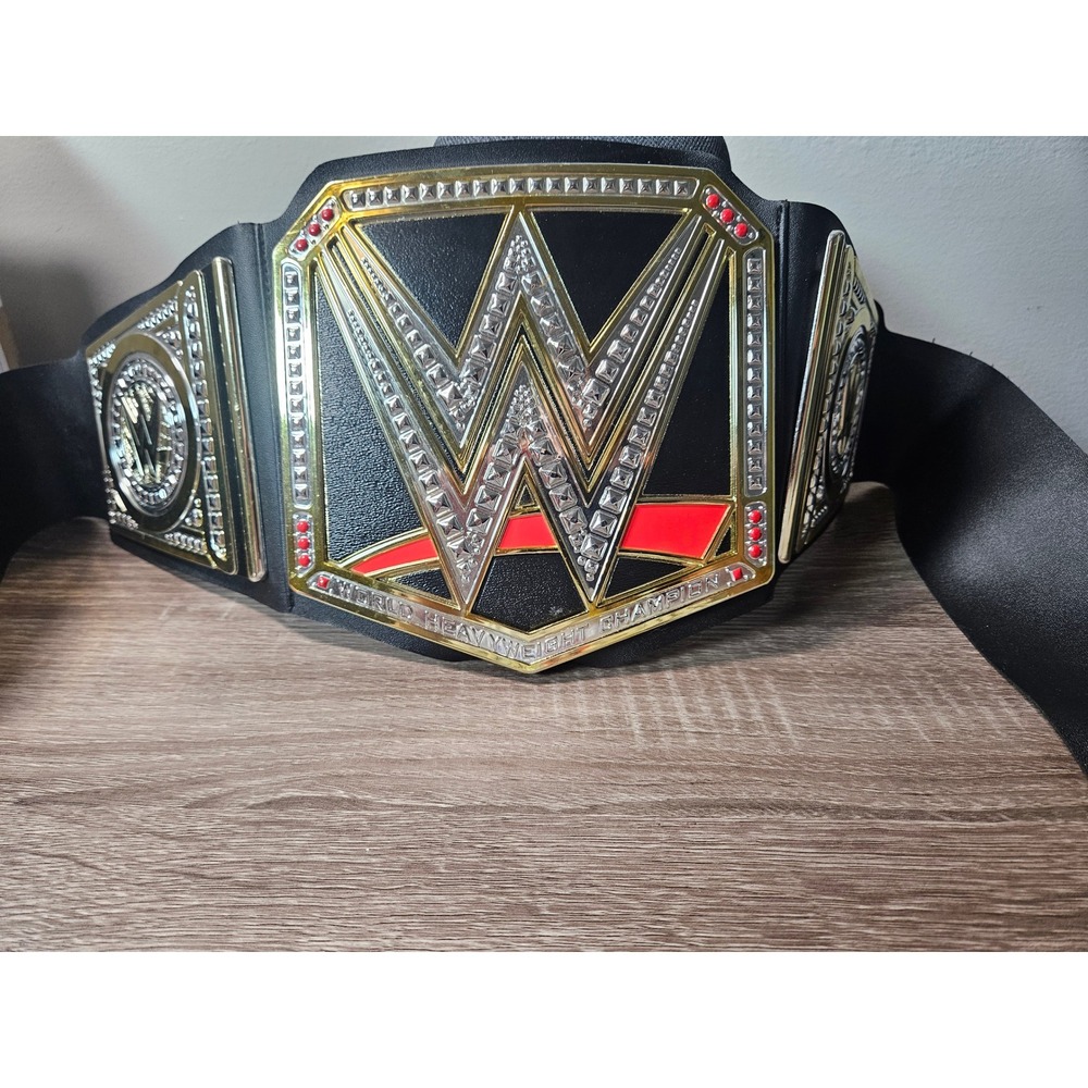 WWE World‎ Heavyweight Champion Toy Belt Mattel 2014 Gold Silver Black 2540SD